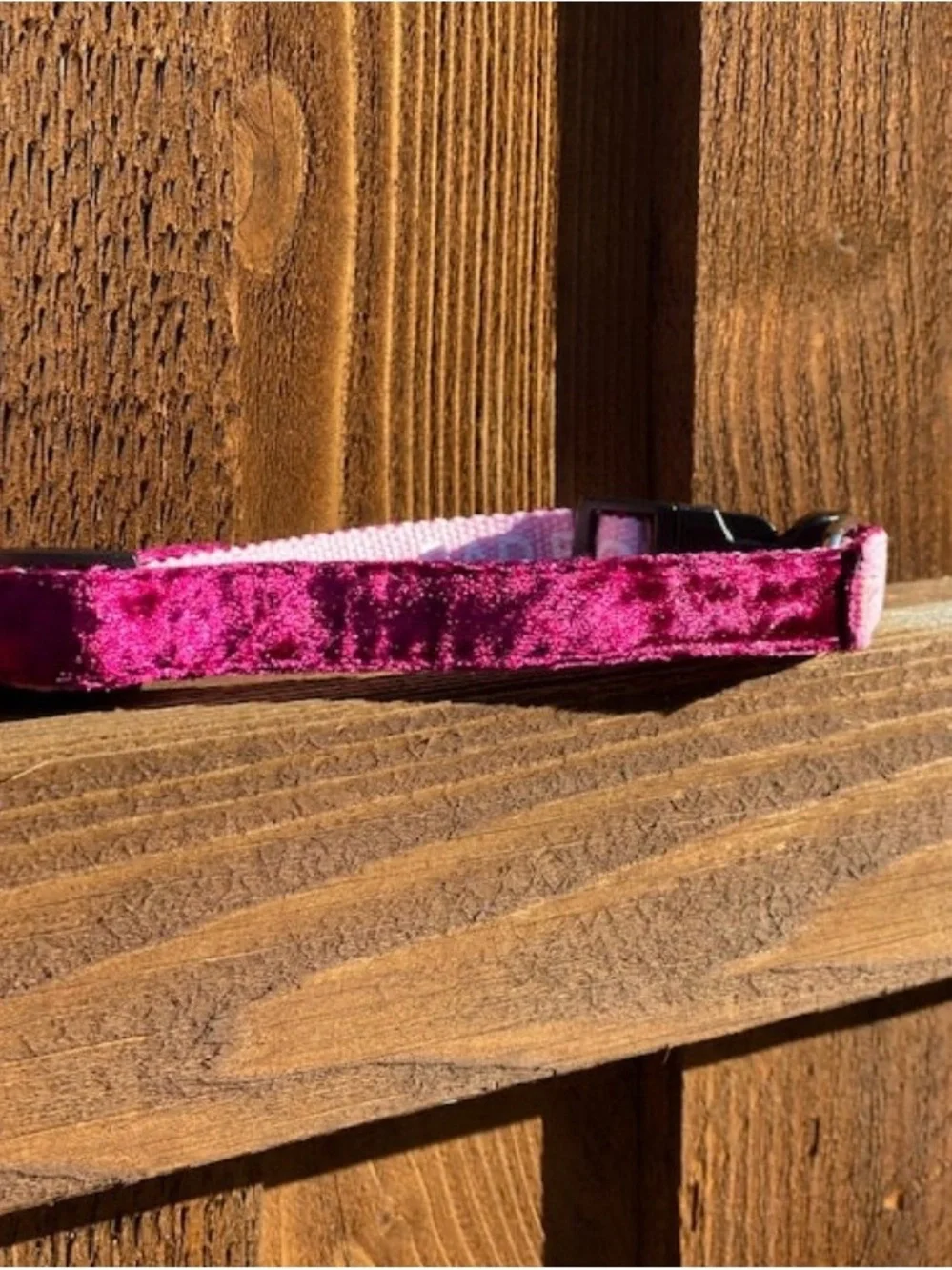 Pink Woven Leash & Collar set with White Text